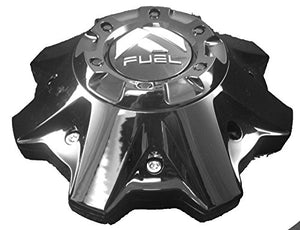 Fuel Gloss Black Black Rivets Custom Wheel Center Caps Set of Two (2) 1002-53B M-447 8-Lug