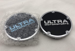 Ultra Motorsports Black Wheel Center Cap Set of 2 Pn: 89-9004SB